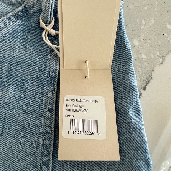 MOTHER The Patch Rambler Ankle Chew Relaxed Fit Wide Leg Jeans - Picture 6 of 16